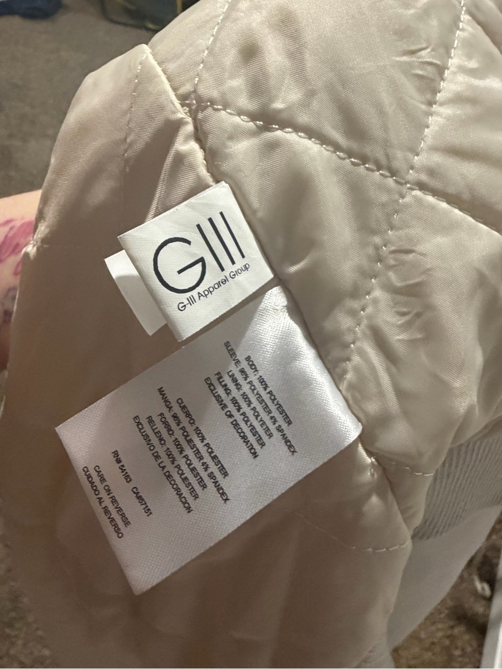 Women’s Cream Sherpa Zip-Up Teddy Jacket - Picture 5 of 8